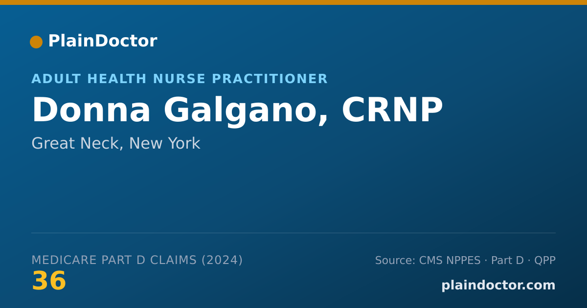 Shareable card for Donna Galgano, CRNP - Adult Health Nurse Practitioner, Great Neck, NY