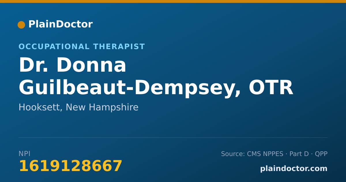 Shareable card for Donna Guilbeaut-Dempsey, OTR - Occupational Therapist, Hooksett, NH