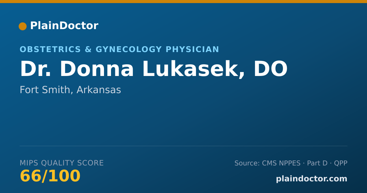 Shareable card for Donna Lukasek, DO - Obstetrics & Gynecology Physician, Fort Smith, AR