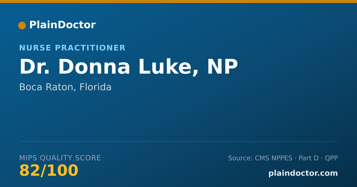 Shareable card for Donna Luke, NP - Nurse Practitioner, Boca Raton, FL