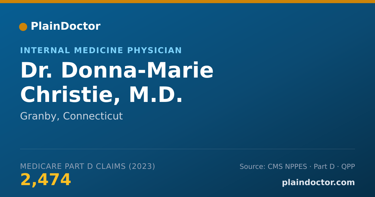 Shareable card for Donna-Marie Christie, M.D. - Internal Medicine Physician, Granby, CT