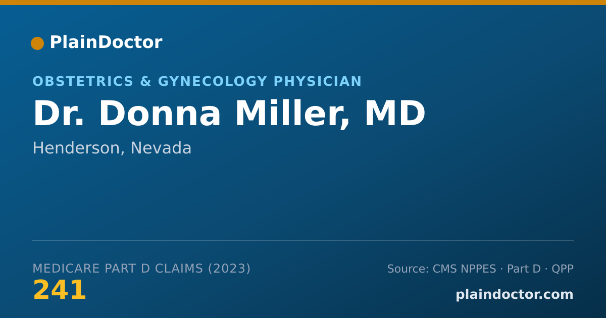 Shareable card for Donna Miller, MD - Obstetrics & Gynecology Physician, Henderson, NV