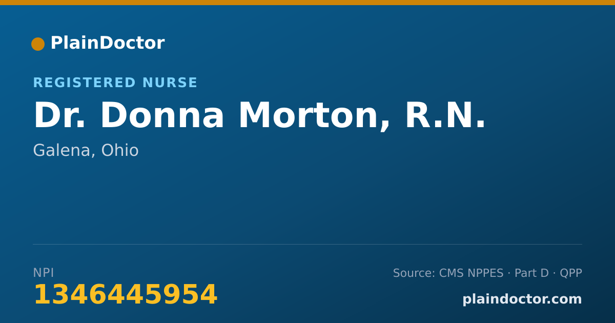 Shareable card for Donna Morton, R.N. - Registered Nurse, Galena, OH