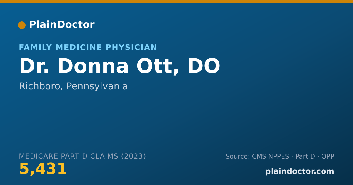 Shareable card for Donna Ott, DO - Family Medicine Physician, Richboro, PA