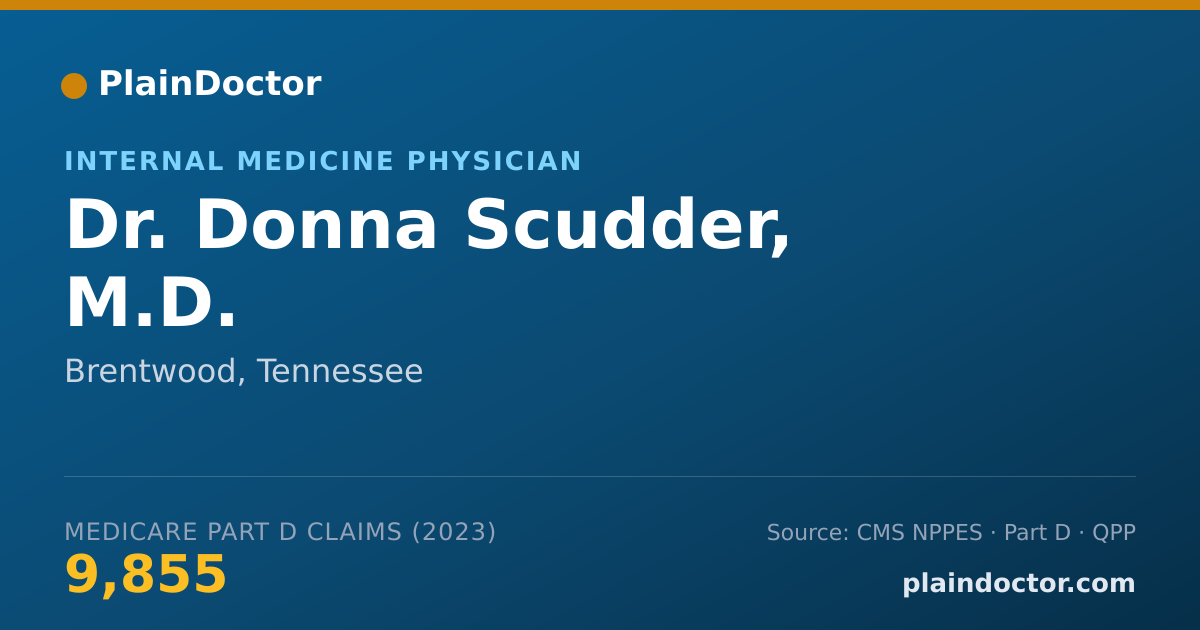 Shareable card for Donna Scudder, M.D. - Internal Medicine Physician, Brentwood, TN