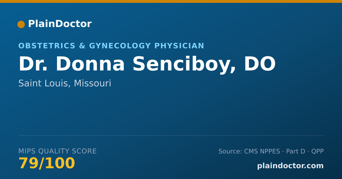 Shareable card for Donna Senciboy, DO - Obstetrics & Gynecology Physician, Saint Louis, MO