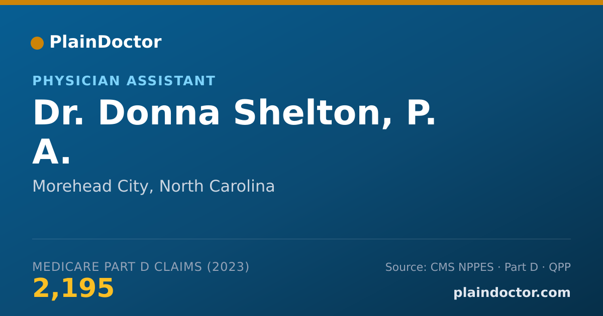 Shareable card for Donna Shelton, P. A. - Physician Assistant, Morehead City, NC