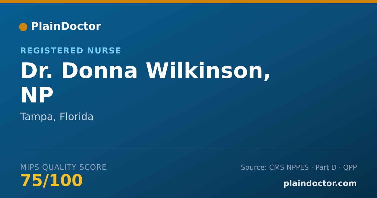 Shareable card for Donna Wilkinson, NP - Registered Nurse, Tampa, FL