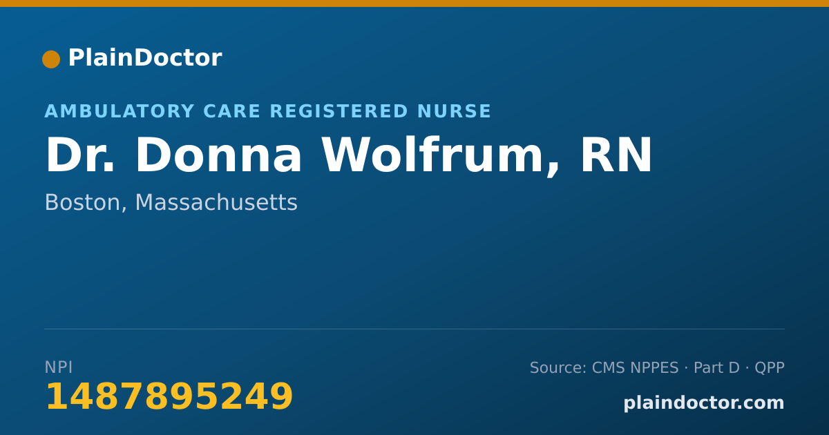 Shareable card for Donna Wolfrum, RN - Ambulatory Care Registered Nurse, Boston, MA