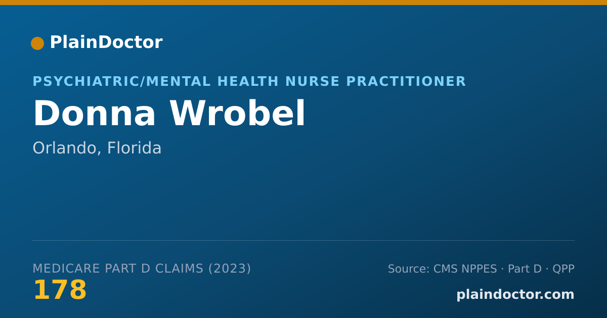 Shareable card for Donna Wrobel - Psychiatric/Mental Health Nurse Practitioner, Orlando, FL