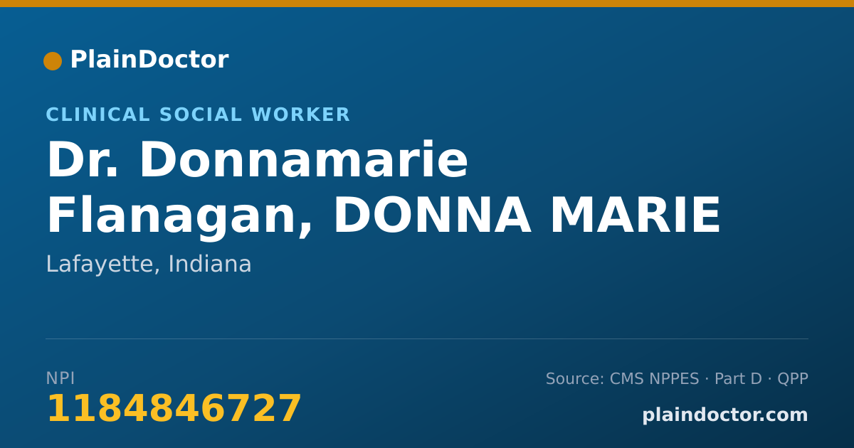 Shareable card for Donnamarie Flanagan, DONNA MARIE FLANAGAN - Clinical Social Worker, Lafayette, IN