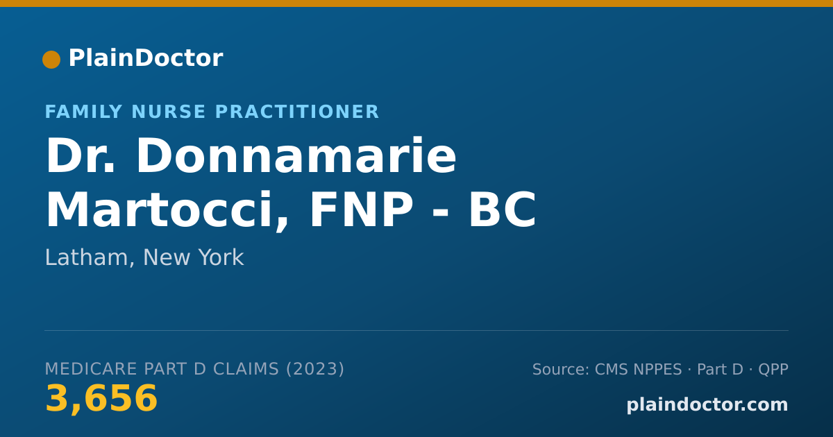 Shareable card for Donnamarie Martocci, FNP - BC - Family Nurse Practitioner, Latham, NY