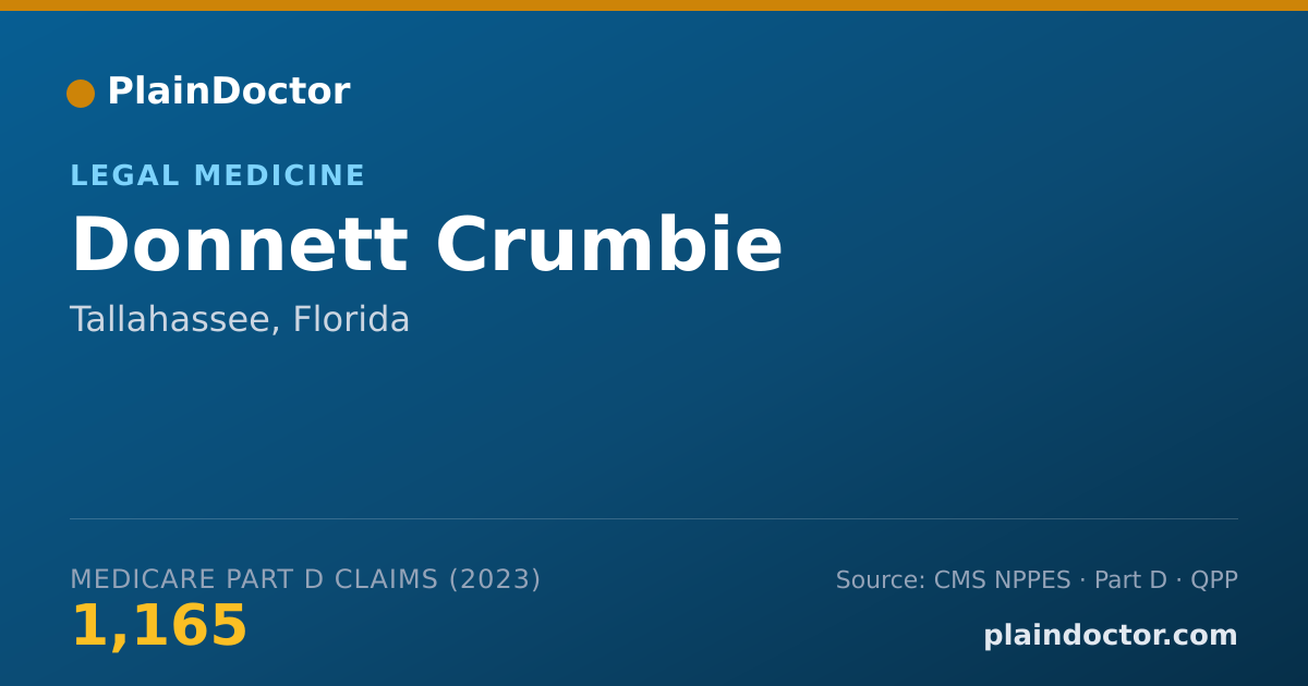 Shareable card for Donnett Crumbie - Legal Medicine, Tallahassee, FL