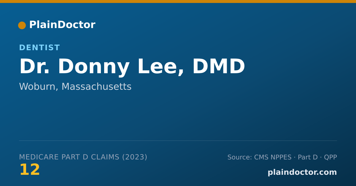 Shareable card for Donny Lee, DMD - Dentist, Woburn, MA