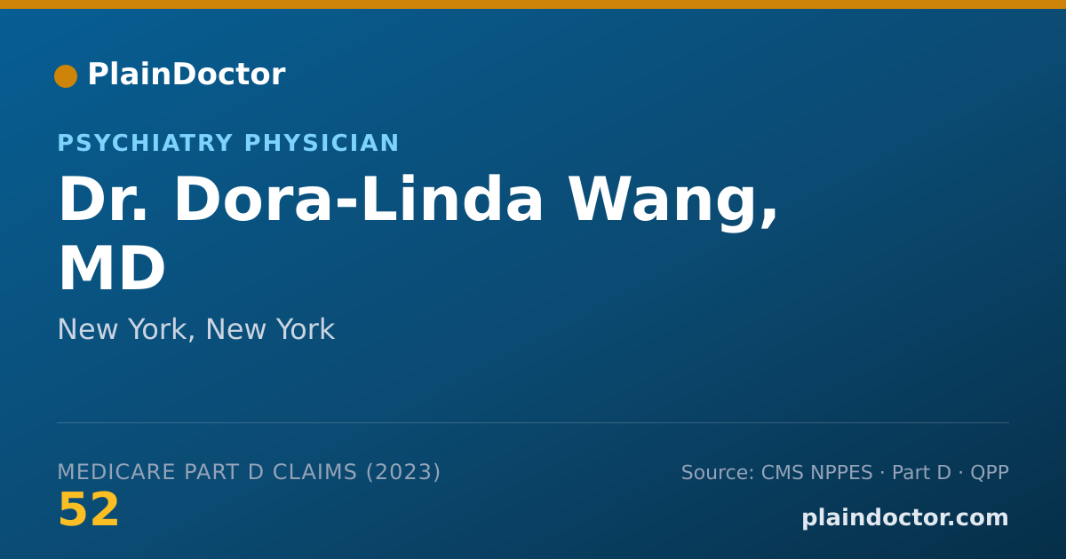Shareable card for Dora-Linda Wang, MD - Psychiatry Physician, New York, NY