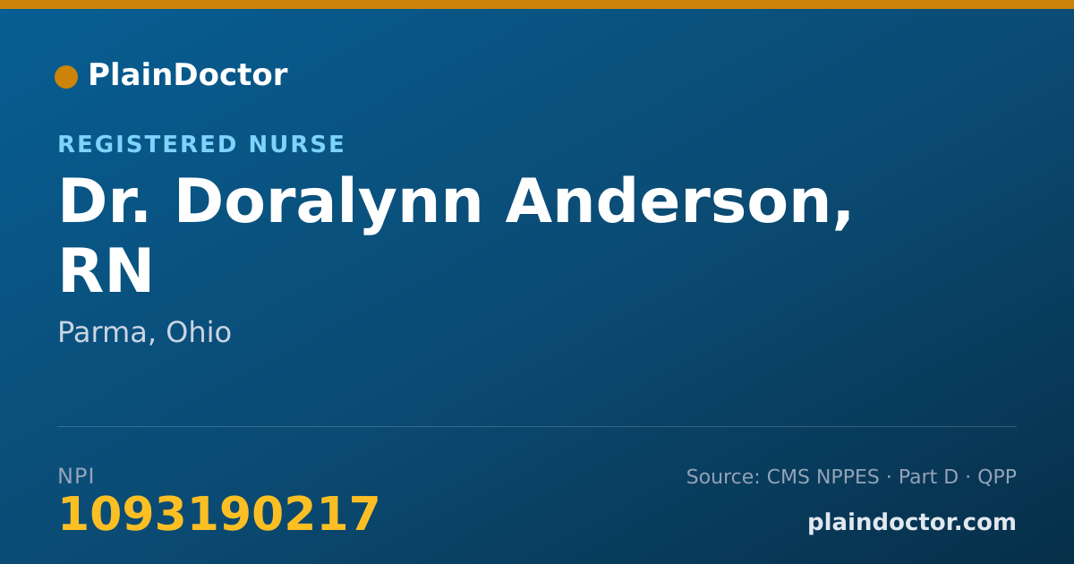 Shareable card for Doralynn Anderson, RN - Registered Nurse, Parma, OH