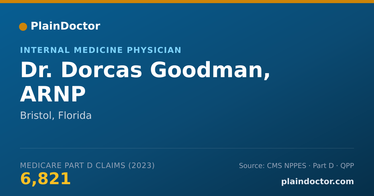 Shareable card for Dorcas Goodman, ARNP - Internal Medicine Physician, Bristol, FL