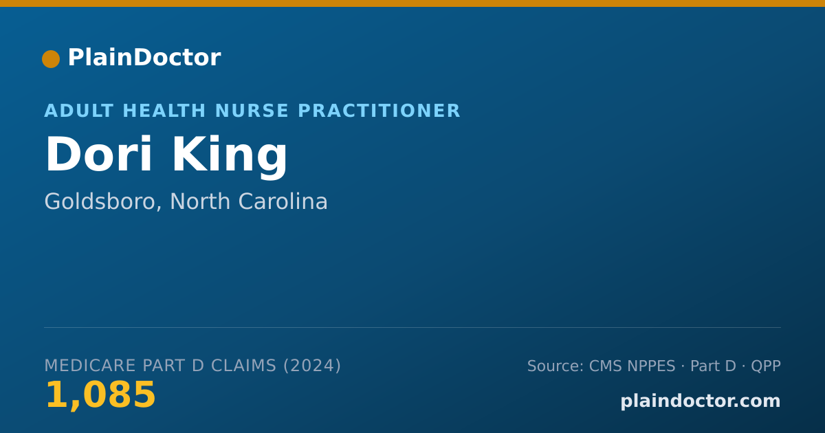Shareable card for Dori King - Adult Health Nurse Practitioner, Goldsboro, NC