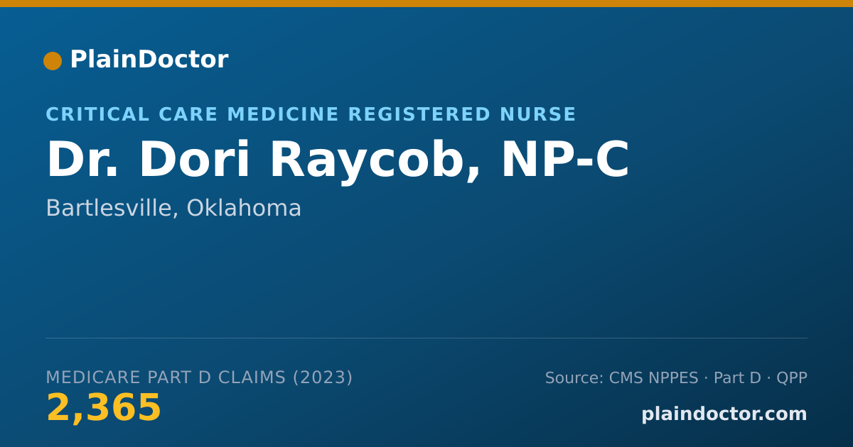 Shareable card for Dori Raycob, NP-C - Critical Care Medicine Registered Nurse, Bartlesville, OK