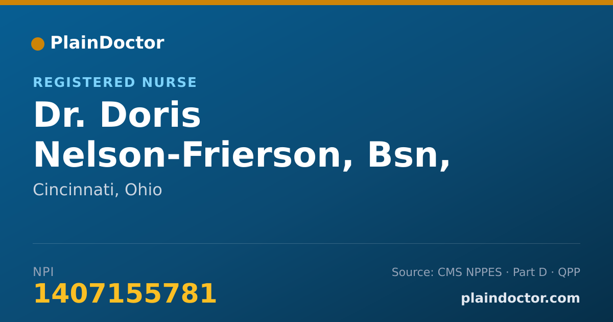 Shareable card for Doris Nelson-Frierson, Bsn, Rn, BSN, RN - Registered Nurse, Cincinnati, OH