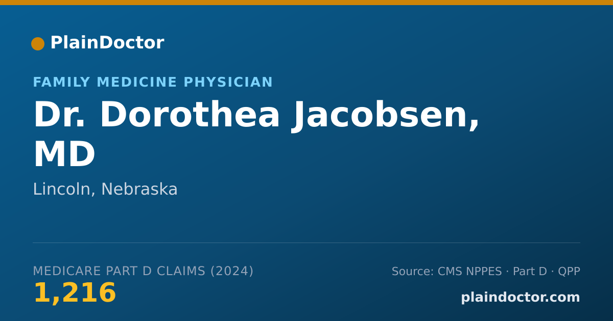 Shareable card for Dorothea Jacobsen, MD - Family Medicine Physician, Lincoln, NE