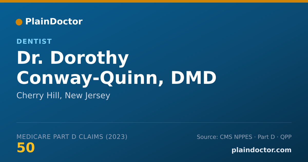 Shareable card for Dorothy Conway-Quinn, DMD - Dentist, Cherry Hill, NJ