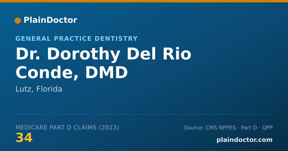 Shareable card for Dorothy Del Rio Conde, DMD - General Practice Dentistry, Lutz, FL