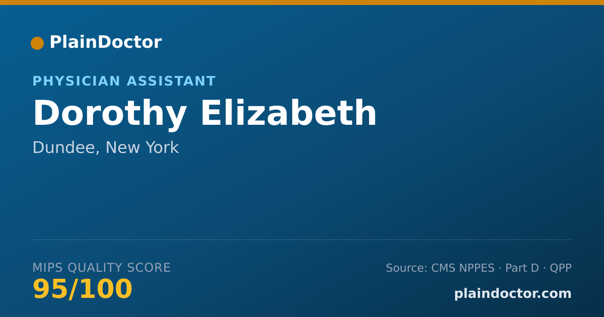Shareable card for Dorothy Elizabeth - Physician Assistant, Dundee, NY