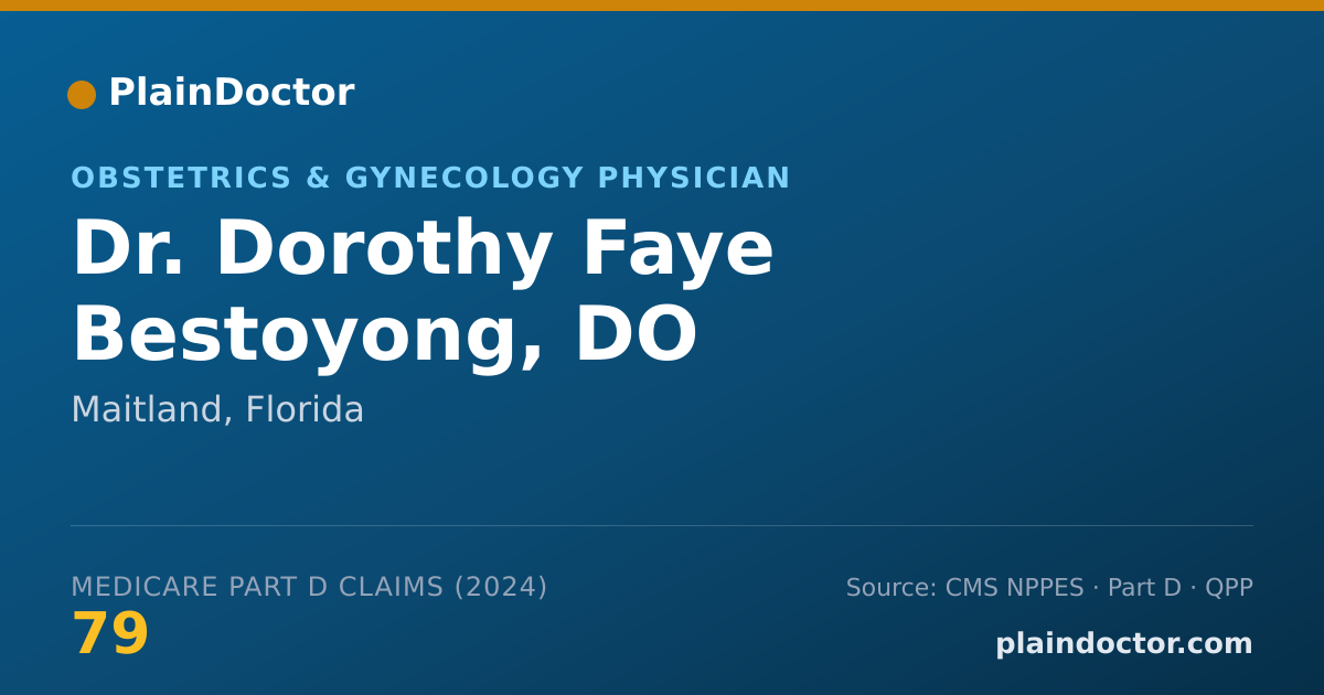 Shareable card for Dorothy Faye Bestoyong, DO - Obstetrics & Gynecology Physician, Maitland, FL