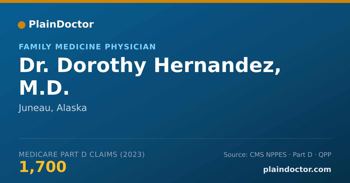 Shareable card for Dorothy Hernandez, M.D. - Family Medicine Physician, Juneau, AK
