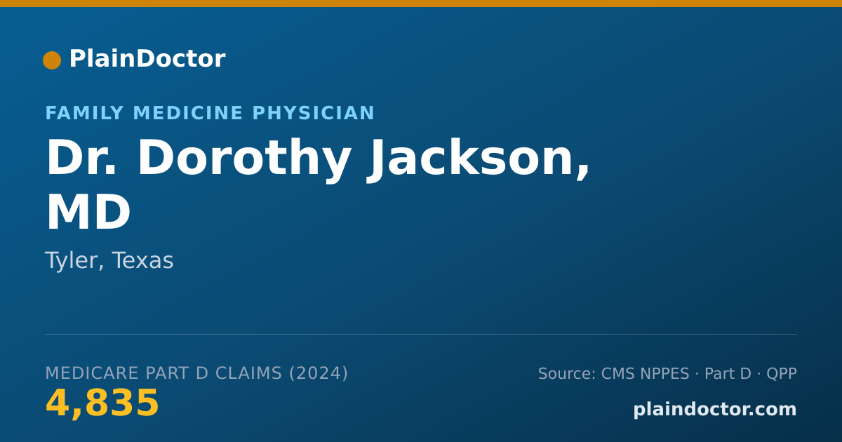 Shareable card for Dorothy Jackson, MD - Family Medicine Physician, Tyler, TX