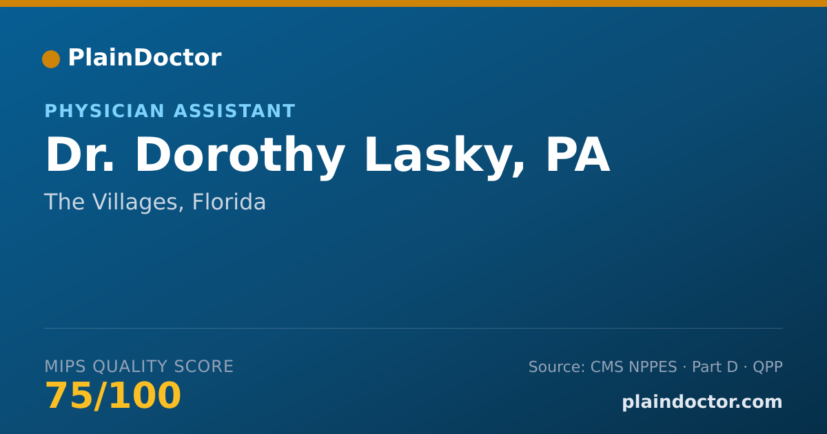 Shareable card for Dorothy Lasky, PA - Physician Assistant, The Villages, FL