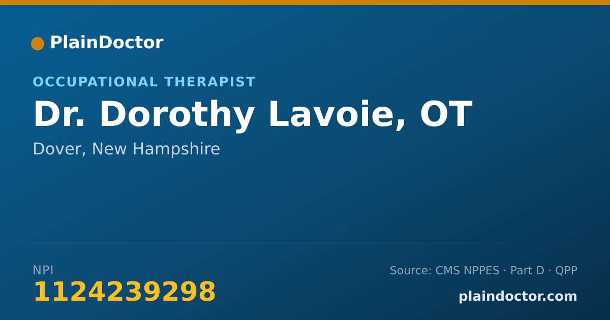Shareable card for Dorothy Lavoie, OT - Occupational Therapist, Dover, NH