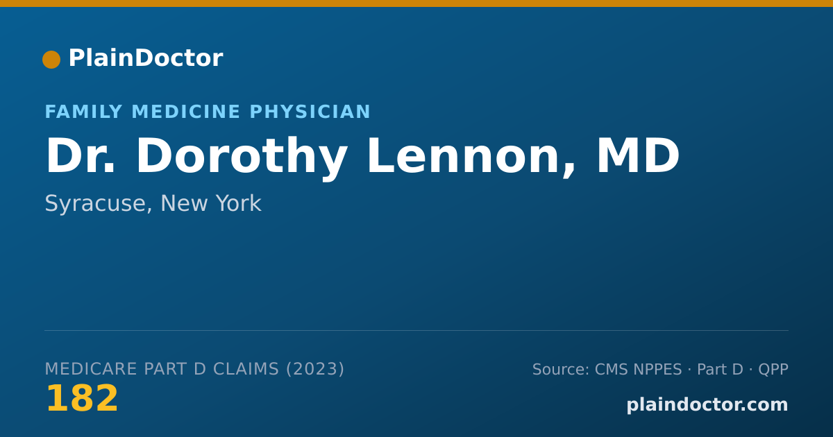 Shareable card for Dorothy Lennon, MD - Family Medicine Physician, Syracuse, NY