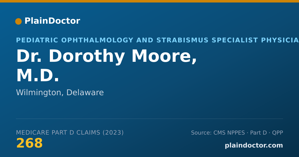 Shareable card for Dorothy Moore, M.D. - Pediatric Ophthalmology and Strabismus Specialist Physician, Wilmington, DE