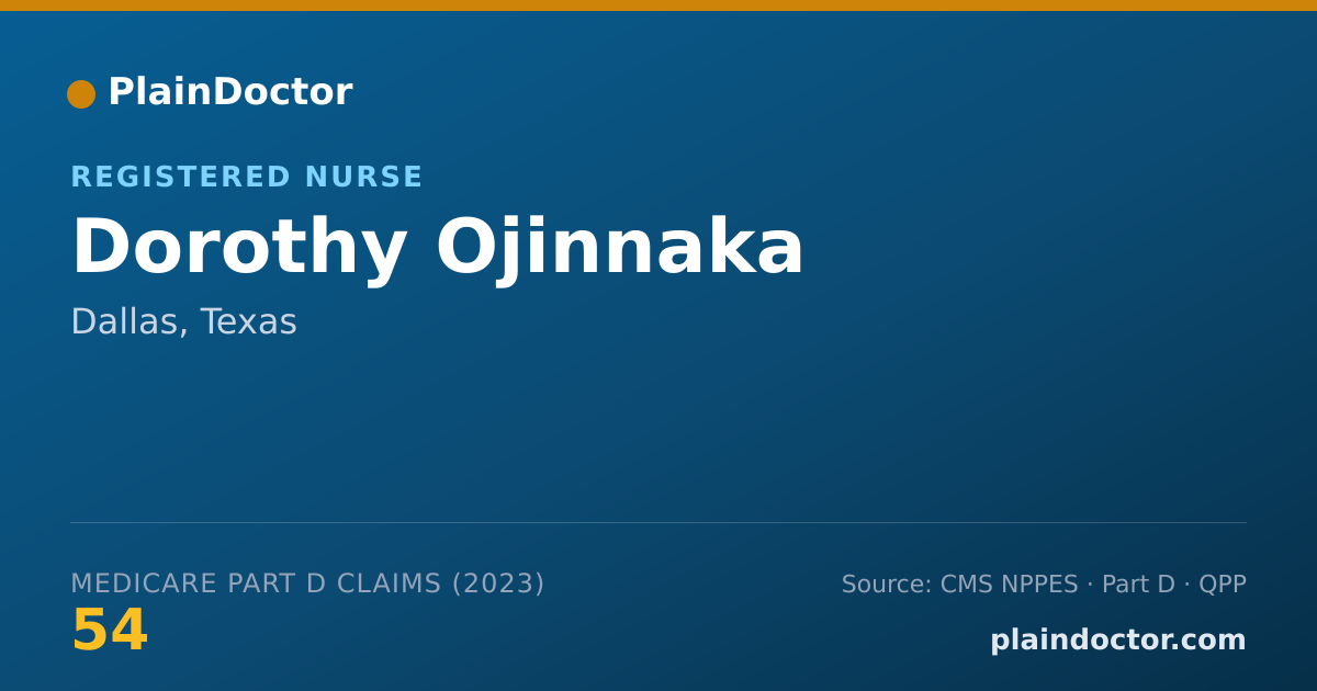 Shareable card for Dorothy Ojinnaka - Registered Nurse, Dallas, TX
