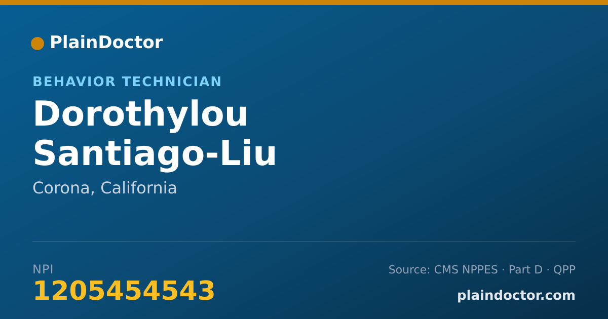 Shareable card for Dorothylou Santiago-Liu - Behavior Technician, Corona, CA