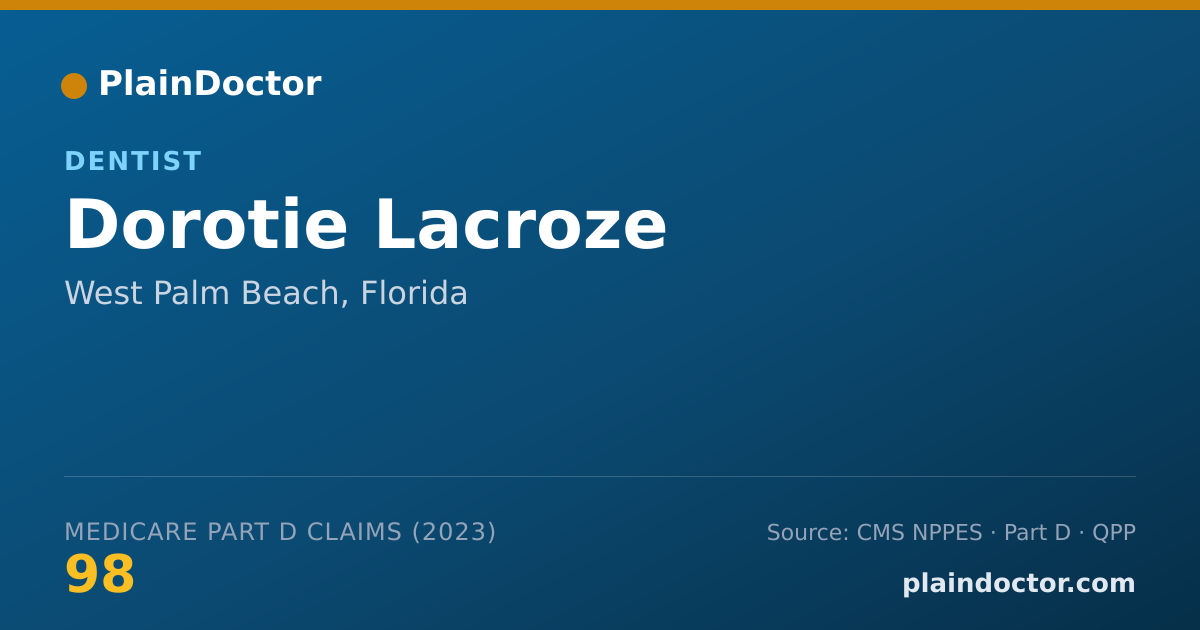 Shareable card for Dorotie Lacroze - Dentist, West Palm Beach, FL