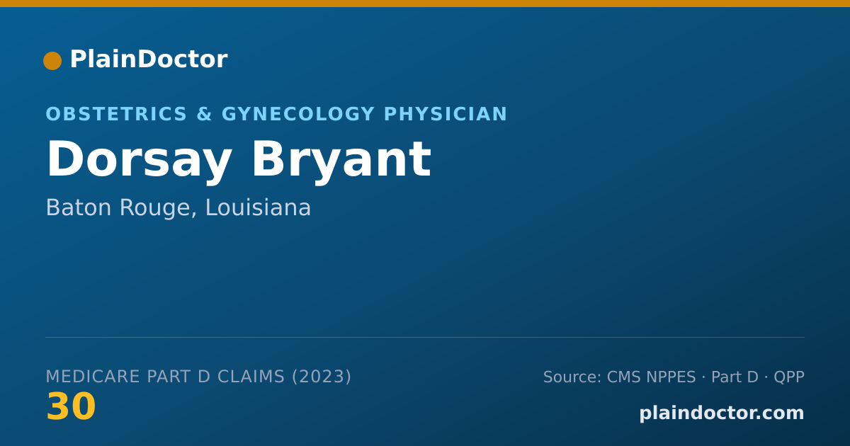 Shareable card for Dorsay Bryant - Obstetrics & Gynecology Physician, Baton Rouge, LA