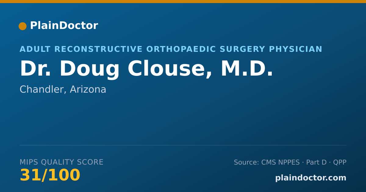 Shareable card for Doug Clouse, M.D. - Adult Reconstructive Orthopaedic Surgery Physician, Chandler, AZ