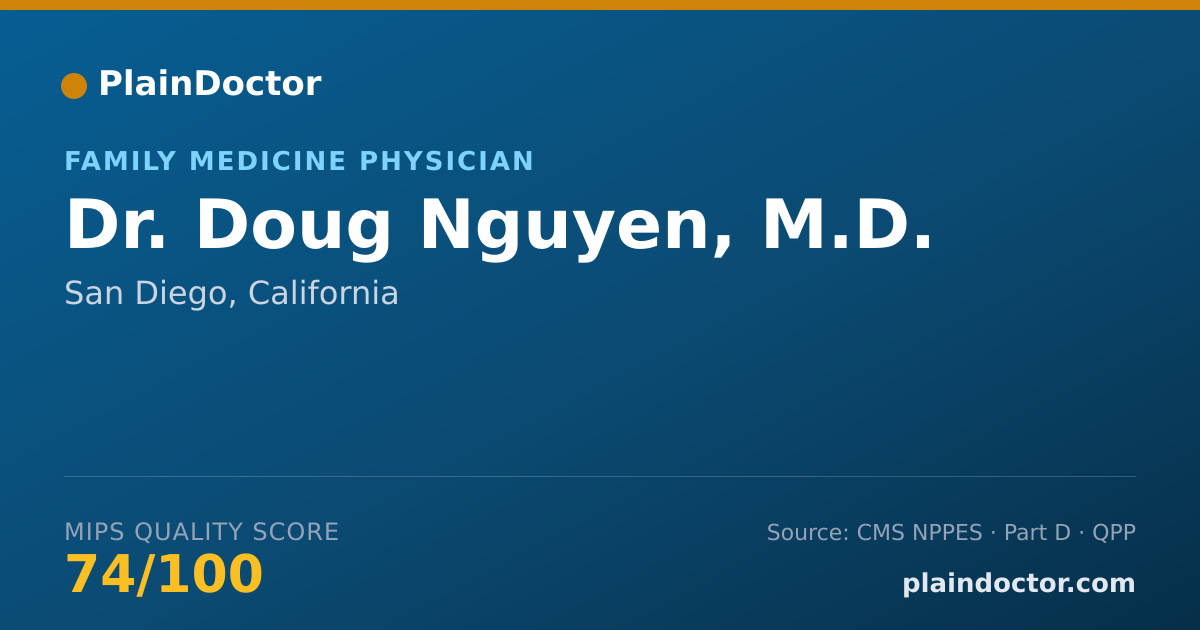 Shareable card for Doug Nguyen, M.D. - Family Medicine Physician, San Diego, CA