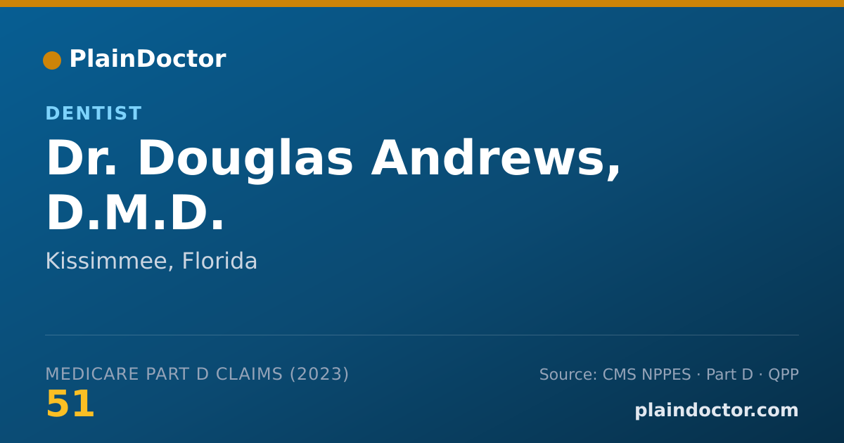 Shareable card for Douglas Andrews, D.M.D. - Dentist, Kissimmee, FL
