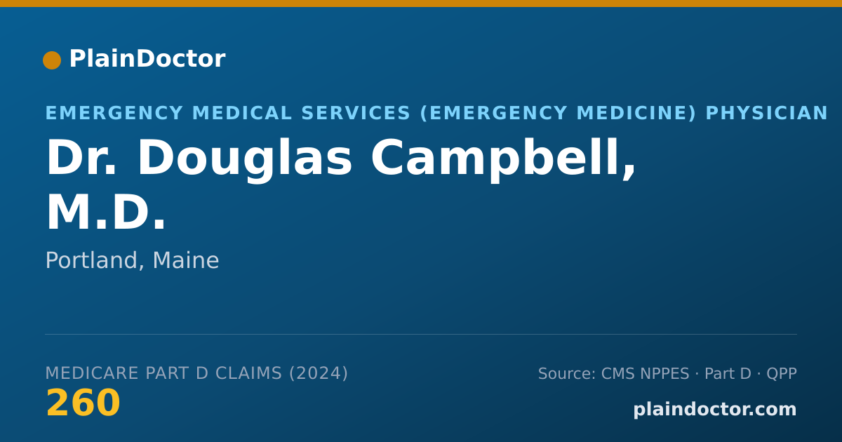 Shareable card for Douglas Campbell, M.D. - Critical Care Medicine (Anesthesiology) Physician, Portland, ME