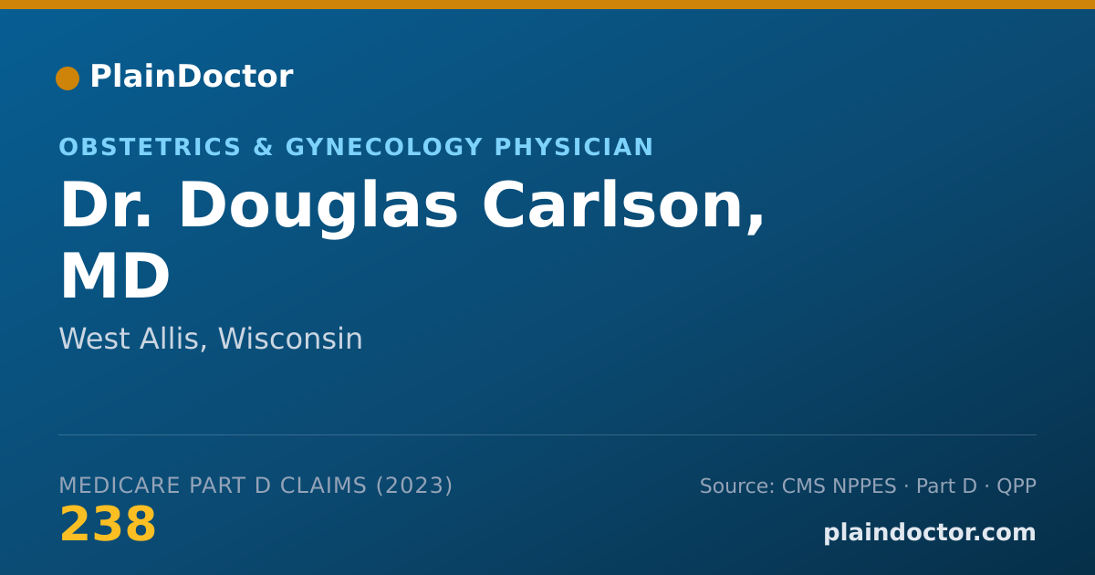 Shareable card for Douglas Carlson, MD - Obstetrics & Gynecology Physician, West Allis, WI