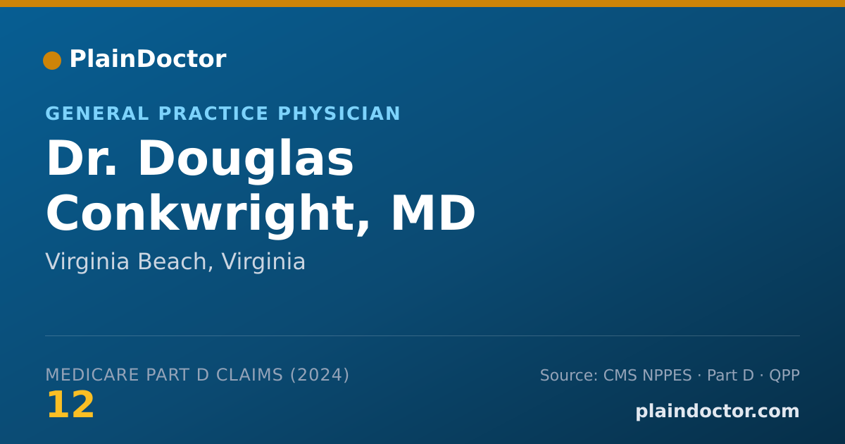 Shareable card for Douglas Conkwright, MD - General Practice Physician, Virginia Beach, VA