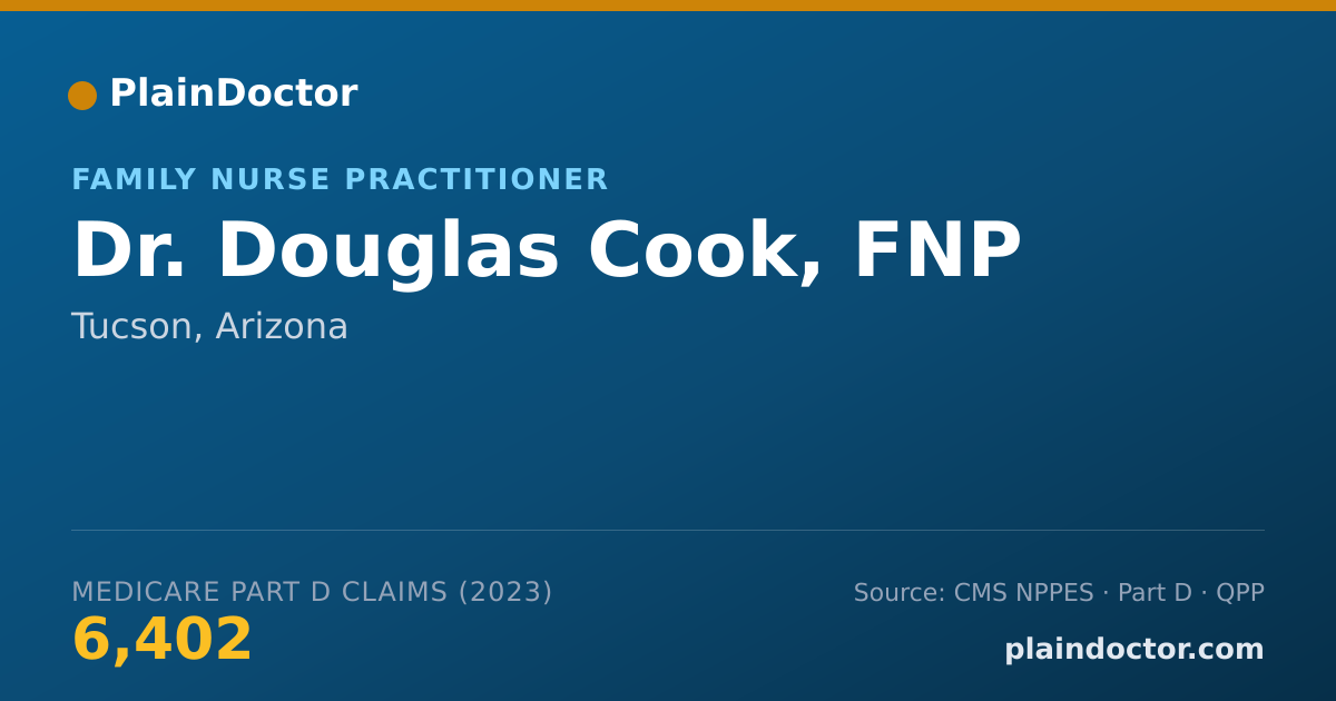 Shareable card for Douglas Cook, FNP - Family Nurse Practitioner, Tucson, AZ