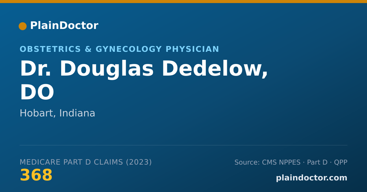Shareable card for Douglas Dedelow, DO - Obstetrics & Gynecology Physician, Hobart, IN