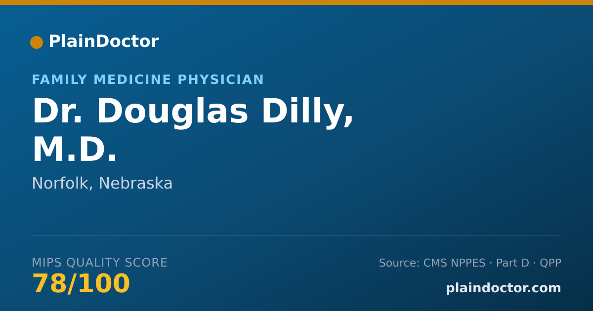 Shareable card for Douglas Dilly, M.D. - Family Medicine Physician, Norfolk, NE