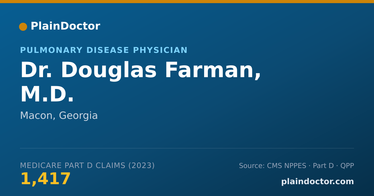 Shareable card for Douglas Farman, M.D. - Pulmonary Disease Physician, Macon, GA