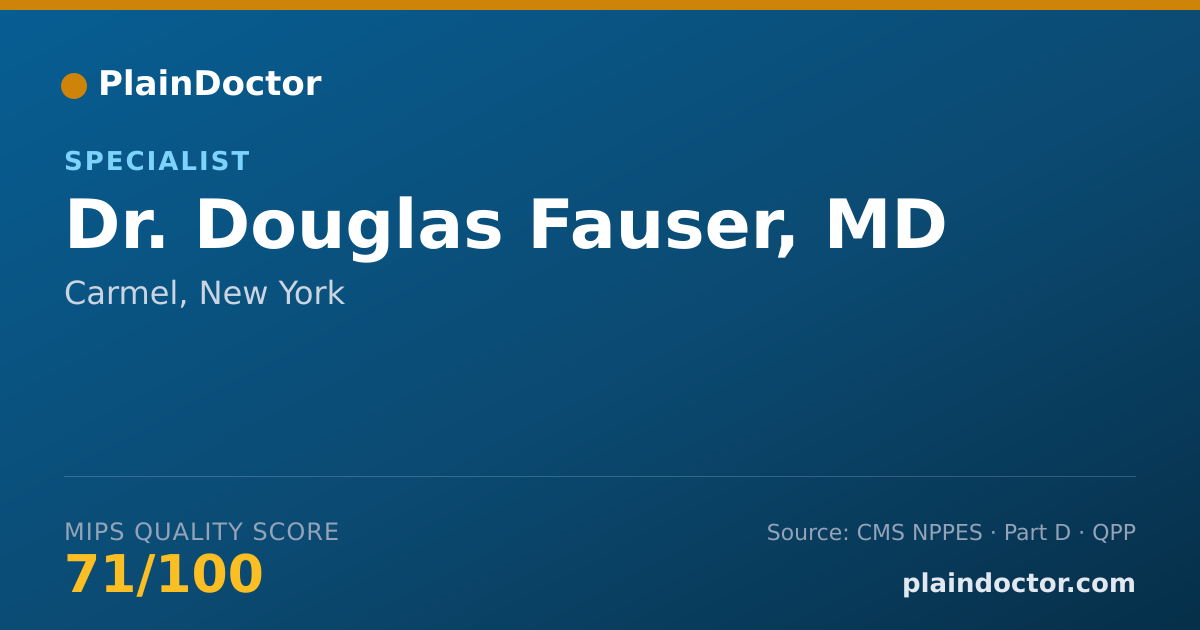 Shareable card for Douglas Fauser, MD - Specialist, Carmel, NY